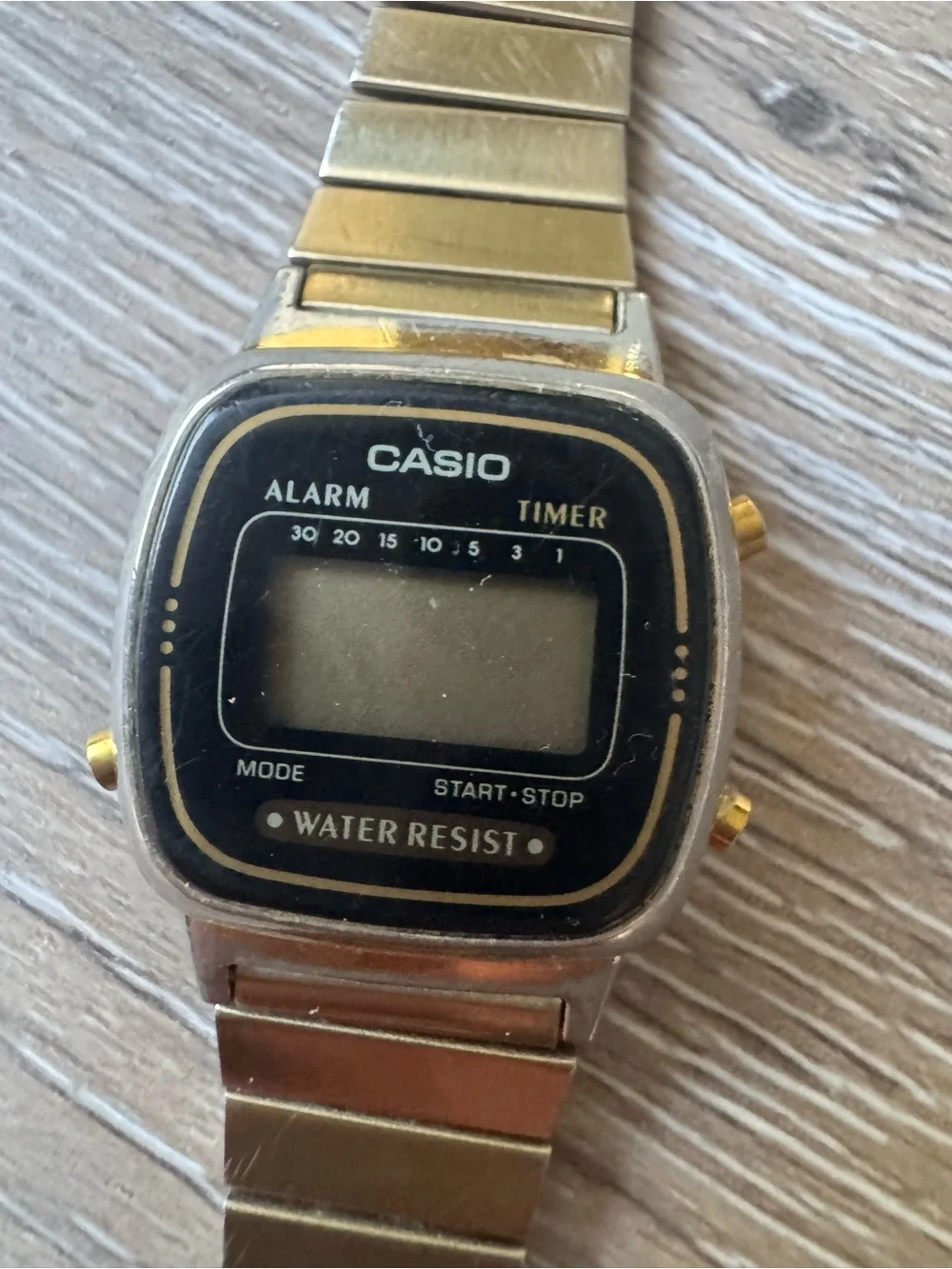 Casio women’s digital gold tone watch